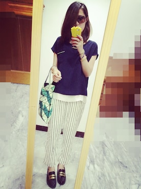 「DRESS CODE（ドレスコード）のアイテム」を使った、Mia Chenさん（レディース・155cm）の夏コーディネート