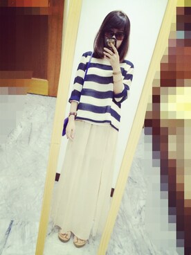「DRESS CODE（ドレスコード）のアイテム」を使った、Mia Chenさん（レディース・155cm）の秋コーディネート