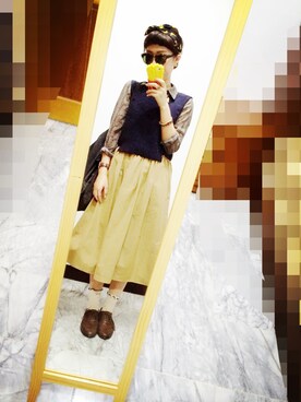 「DRESS CODE（ドレスコード）のアイテム」を使った、Mia Chenさん（レディース・155cm）の秋コーディネート