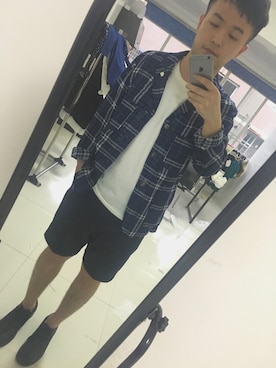 「initial（イニシャル）のアイテム（テーラードジャケット）」を使った、阿磊さん（メンズ・170cm）の夏コーディネート