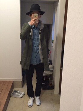 「アイテム（その他トップス）」を使った、hkさん（メンズ・181cm）の秋コーディネート