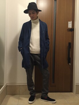 「アイテム（ピアス（片耳用））」を使った、hkさん（メンズ・181cm）の冬コーディネート