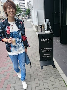 「Saturdays NYC（サタデーズ ニューヨークシティ ）のアイテム（その他）」を使った、Katsu★さん（メンズ・178cm）の春コーディネート