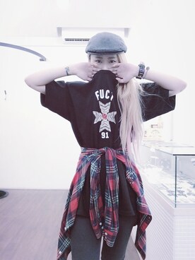 「BRIXTON（ブリクストン）のアイテム」を使った、XIXさん（レディース・158cm）の秋コーディネート