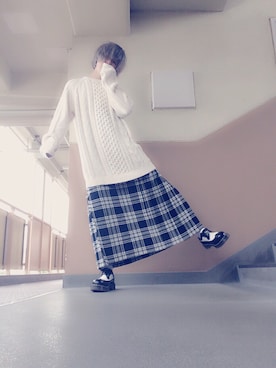 「スカート男子」｜なかぽーん。さん（メンズ・167cm・10代）の秋コーディネート