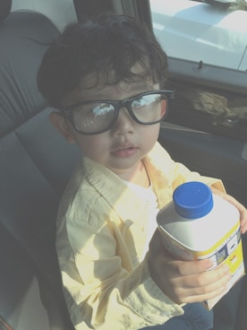 「Coal Black（コールブラック）のアイテム」を使った、SonときどきMamaさん（キッズ・100cm）の夏コーディネート