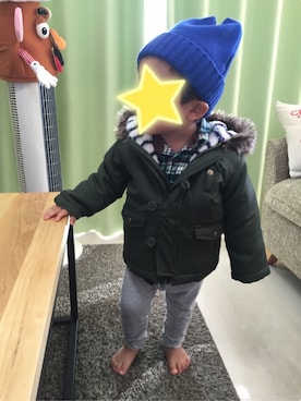 「グレーパンツ」｜keさん（キッズ・70cm）の秋コーディネート