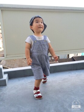 「RUGGEDWORKS（ラゲッドワークス）のアイテム（キャップ）」を使った、なつさん（キッズ・100cm）の夏コーディネート