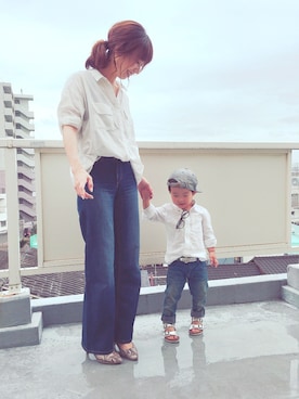 「RUGGEDWORKS（ラゲッドワークス）のアイテム（キャップ）」を使った、なつさん（キッズ・100cm）の夏コーディネート