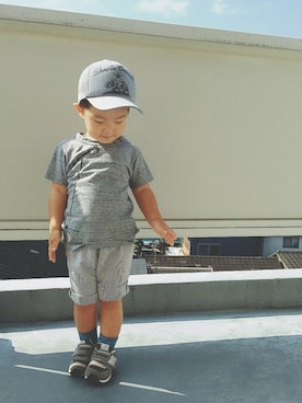 「マイク」｜なつさん（キッズ・100cm）の夏コーディネート