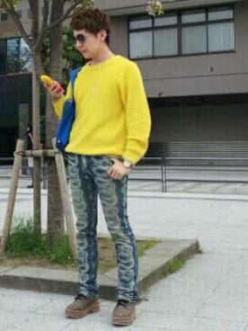 「Jeffrey Campbell（ジェフリーキャンベル）のアイテム（その他シューズ）」を使った、りょうすけさん（メンズ・176cm）の春コーディネート