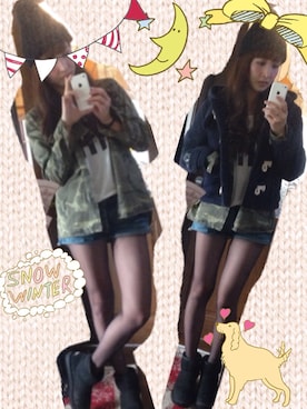 「snidel」｜「アイテム（ダッフルコート）」を使った、appechanさん（レディース・160cm）の冬コーディネート