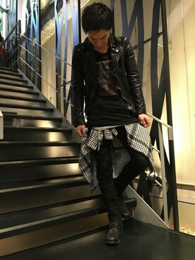 「ISAMU KATAYAMA BACKLASH（イサムカタヤマバックラッシュ）のアイテム（その他アウター）」を使った、akihiro_okadaさん（メンズ・174cm）の秋コーディネート