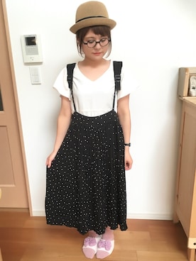 「アシメ」｜「アイテム（アナログ腕時計）」を使った、●●non●●さん（レディース・151cm）の夏コーディネート
