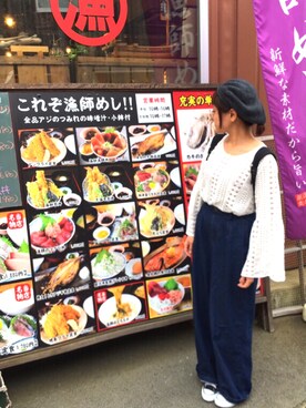 「KOBE LETTUCE（コウベレタス）のアイテム（ハンチング/ベレー帽、グレー系）」を使った、●●non●●さん（レディース・151cm）の秋コーディネート