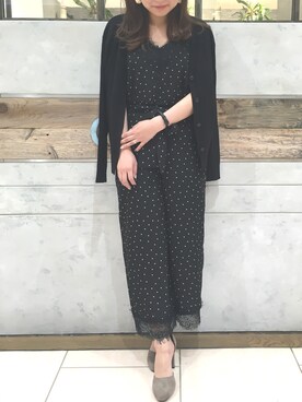 「大人可愛い、夏」｜「アイテム（オールインワン・サロペット）」を使った、Yuka Haranoさん（レディース・157cm）の夏コーディネート