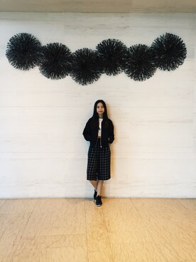 「MONKI（モンキ）のアイテム（ミリタリージャケット）」を使った、Sさん（レディース・163cm）の秋コーディネート
