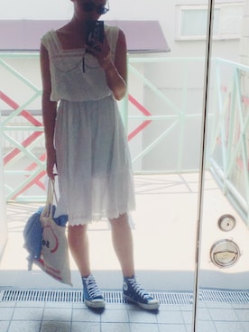 「HOLIDAY（ホリデイ）のアイテム」を使った、NABEさん（レディース・170cm）の夏コーディネート