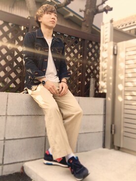 「DISCOVERED（ディスカバード）のアイテム（スウェット）」を使った、yasさん（メンズ・170cm）の冬コーディネート