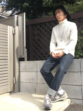 「Factor=（ファクターイコール）のアイテム（シューズ）」を使った、yasさん（メンズ・170cm）の秋コーディネート