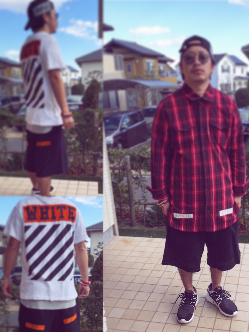 「寒い、オーバーサイズ、パパコーデ、off white、White Mountaineering」｜「off whiteのOFF WHITE 『BRUCHED DIAGONALS』キャップ（キャップ、ブラック系）」を使った、Takuchangさん（メンズ・168cm）の冬コーディネートの1枚目の写真