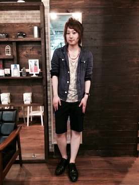 「MONSIEUR NICOLE（ムッシュニコル）のアイテム」を使った、高原 ジュンさん（メンズ・171cm）の夏コーディネート