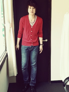 「SHIPS JET BLUE（シップスジェットブルー）のアイテム」を使った、高原 ジュンさん（メンズ・171cm）の夏コーディネート