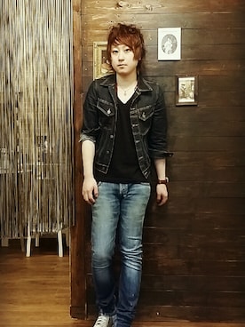 「wjk（ダヴルジェイケイ）のアイテム」を使った、高原 ジュンさん（メンズ・171cm）の秋コーディネート