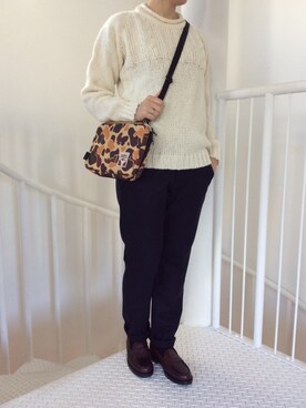 「BASISBROEK（バシスブルック）のアイテム」を使った、francbonnさん（レディース・155cm）の秋コーディネート