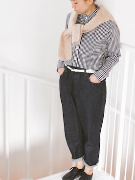 「NOR'EASTERLY（ノアイースターリー）のアイテム」を使った、francbonnさん（レディース・155cm）の冬コーディネート