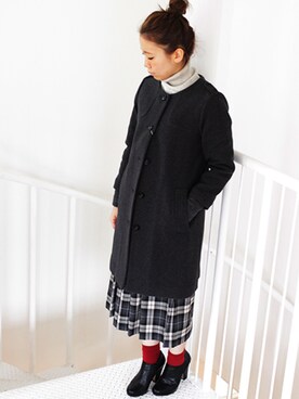 「Crespi（クレスピ）のアイテム」を使った、francbonnさん（レディース・155cm）の冬コーディネート