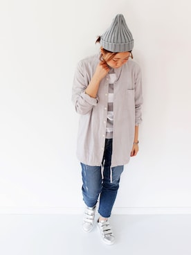 「SUNDAY WORKS（サンデーワークス）のアイテム（トップス）」を使った、francbonnさん（レディース・155cm）の春コーディネート