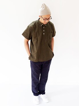 「SUNDAY WORKS（サンデーワークス）のアイテム（トップス）」を使った、francbonnさん（メンズ・172cm）の春コーディネート