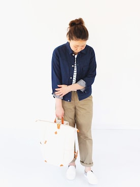 「CLEDRAN（クレドラン）のアイテム（バックパック/リュック）」を使った、francbonnさん（レディース・155cm）の春コーディネート