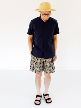 「SOURCE（ソース）のアイテム（サンダル）」を使った、francbonnさん（メンズ・172cm）の春コーディネート