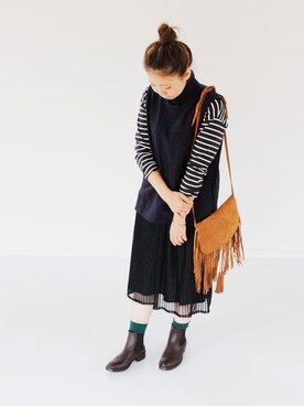 「Crespi（クレスピ）のアイテム」を使った、francbonnさん（レディース・155cm）の夏コーディネート