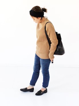 「クルーネックニット」｜francbonnさん（レディース・155cm）の夏コーディネート