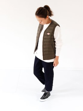 「アイテム（ダウンベスト、その他）」を使った、francbonnさん（レディース・155cm）の夏コーディネート