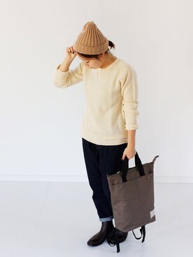 「NOR'EASTERLY（ノアイースターリー）のアイテム」を使った、francbonnさん（レディース・155cm）の秋コーディネート
