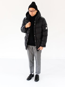 「FIDELITY（フィデリティ）のアイテム（ダウンジャケット/コート）」を使った、francbonnさん（メンズ・172cm）の秋コーディネート