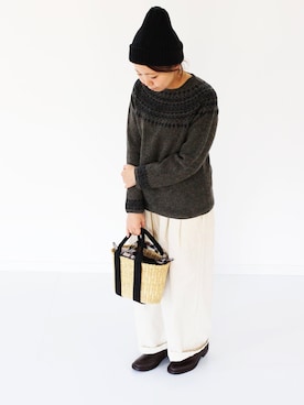 「NOR'EASTERLY（ノアイースターリー）のアイテム」を使った、francbonnさん（レディース・155cm）の秋コーディネート