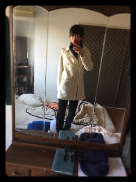 「VANQUISH（ヴァンキッシュ）のアイテム（ピーコート）」を使った、すっくんさん（メンズ・167cm）の秋コーディネート