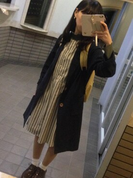 「paravion（パラビオン）のアイテム（その他アウター）」を使った、ののこさん（レディース・152cm）の秋コーディネート