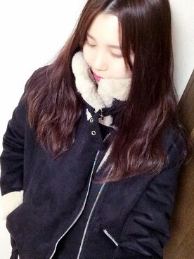 「DHOLIC（ディーホリック）のアイテム（その他アウター）」を使った、히카루さん（レディース・158cm）の冬コーディネート