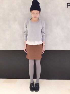 「PAGEBOY（ページボーイ）のアイテム（その他）」を使った、ミラさん（レディース・163cm）の冬コーディネート