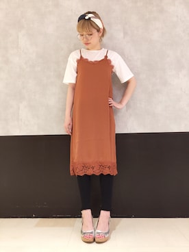 「ランジェリーワンピース」｜ミラさん（レディース・163cm）の夏コーディネート