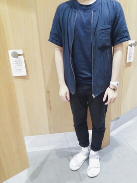 「ESPRIT（エスプリ）のアイテム（トップス）」を使った、ERICCOKEさん（メンズ・164cm）の春コーディネート