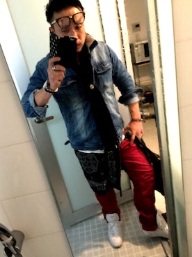 「アイテム（スカート）」を使った、済天大聖  a.k.a   GO‐DAIさん（メンズ・172cm・30代）の冬コーディネート