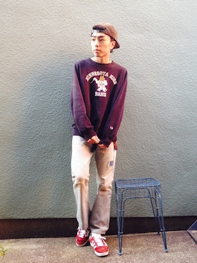 「MofM(manofmoods)（マンオブムーズ）のアイテム（パンツ）」を使った、taro shoさん（メンズ・171cm）の春コーディネート