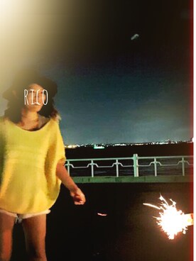 「花火」｜「アイテム（その他）」を使った、rico ♡さん（レディース・160cm）の夏コーディネート
